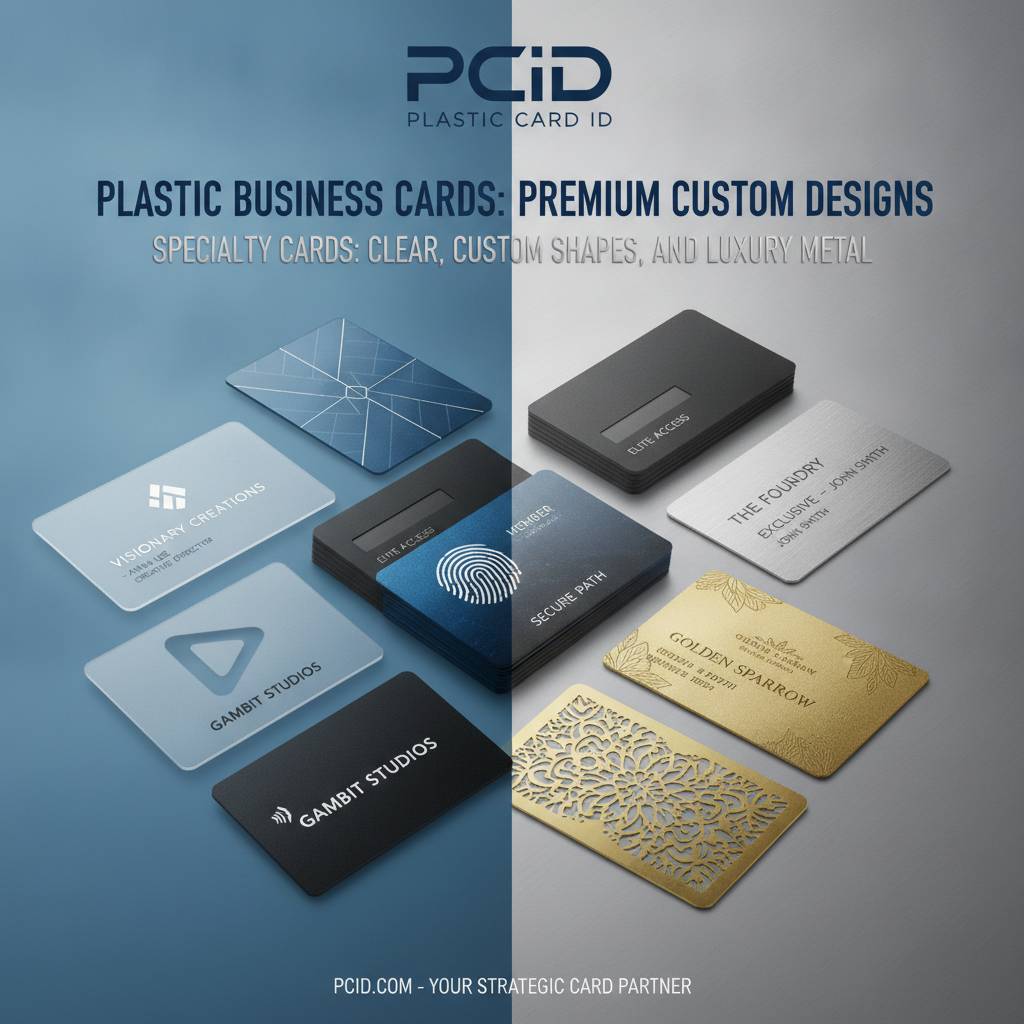 Specialty Cards: Clear, Custom Shapes, and Luxury Metal